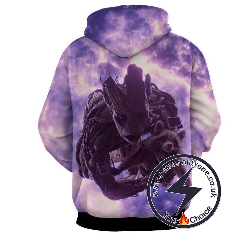 Groot 3D-Guardian Of Galaxy Hoodies